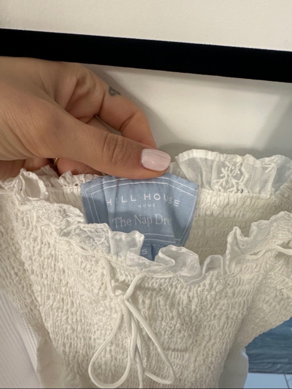 Hill House White Patchwork Organization Nap Dress - Picture 2 of 3